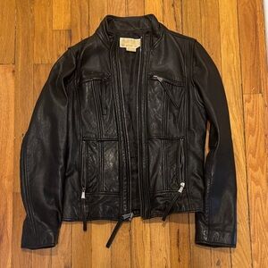 Michael kors leather jacket